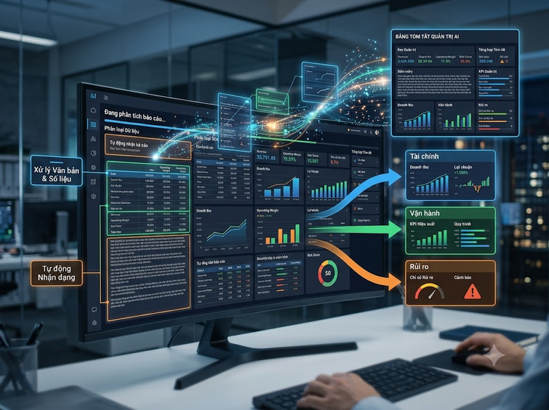 AI hỗ trợ tóm tắt báo cáo quản trị hiệu quả