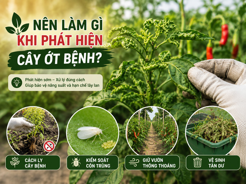 Bệnh xoắn lá trên cây ớt có nguy hiểm không?
