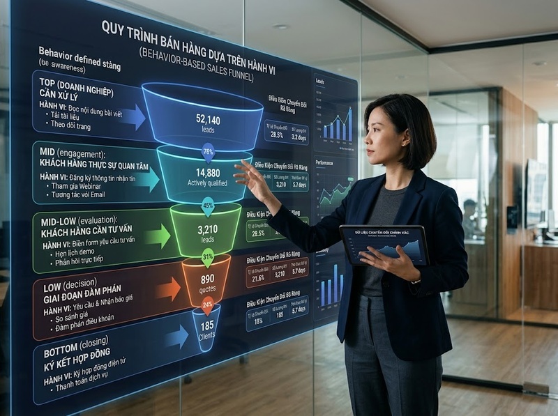 Cách xác định các giai đoạn trong phễu bán hàng