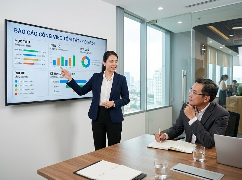 Báo cáo công việc với cấp trên ngắn gọn, hiệu quả