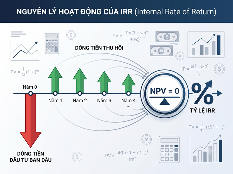 Công thức tính IRR cho dự án đầu tư
