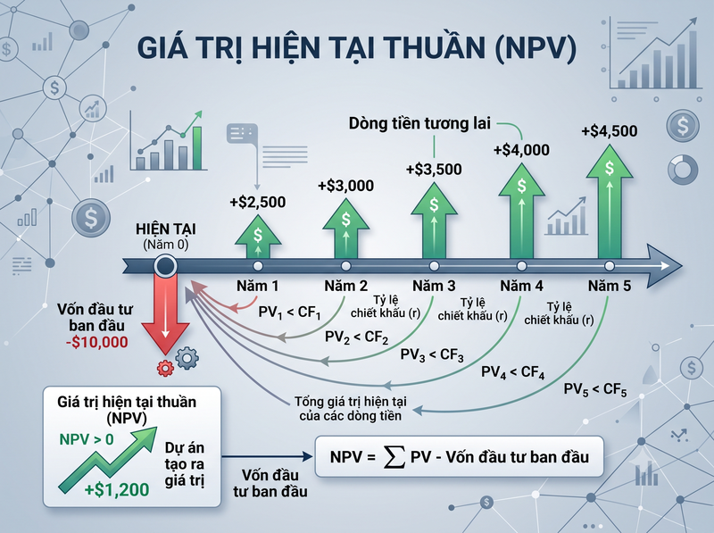 Công thức tính và cách sử dụng NPV