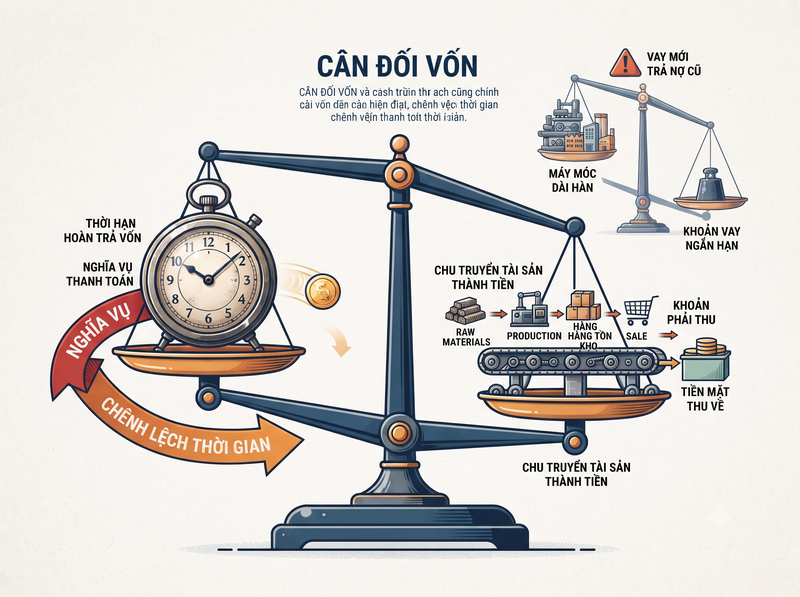 Cách cân đối nguồn vốn và sử dụng vốn