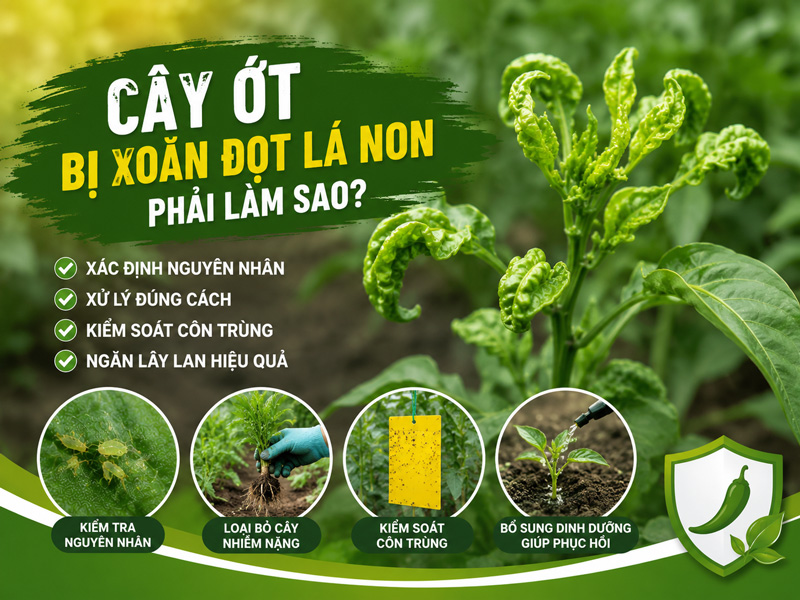 Cây ớt bị xoăn đọt lá non phải làm sao để tránh lây lan