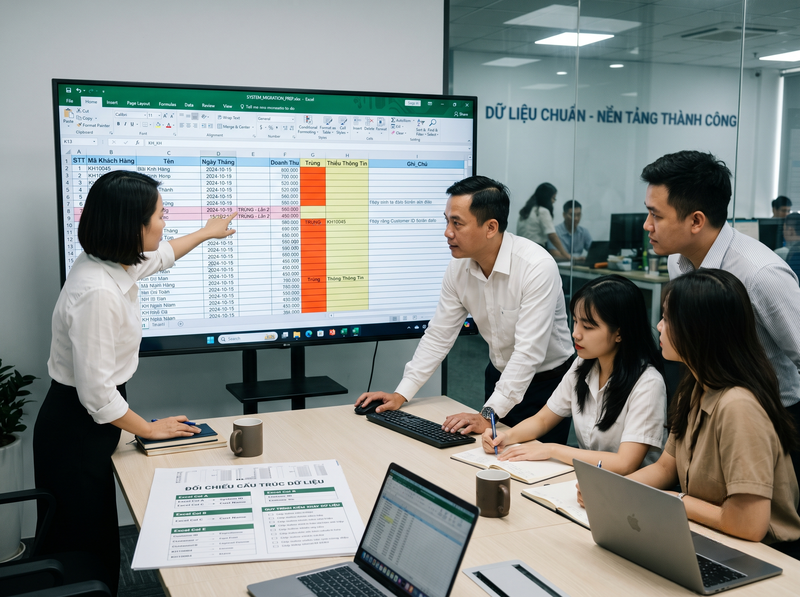 Chuyển dữ liệu từ Excel sang hệ thống quản lý an toàn