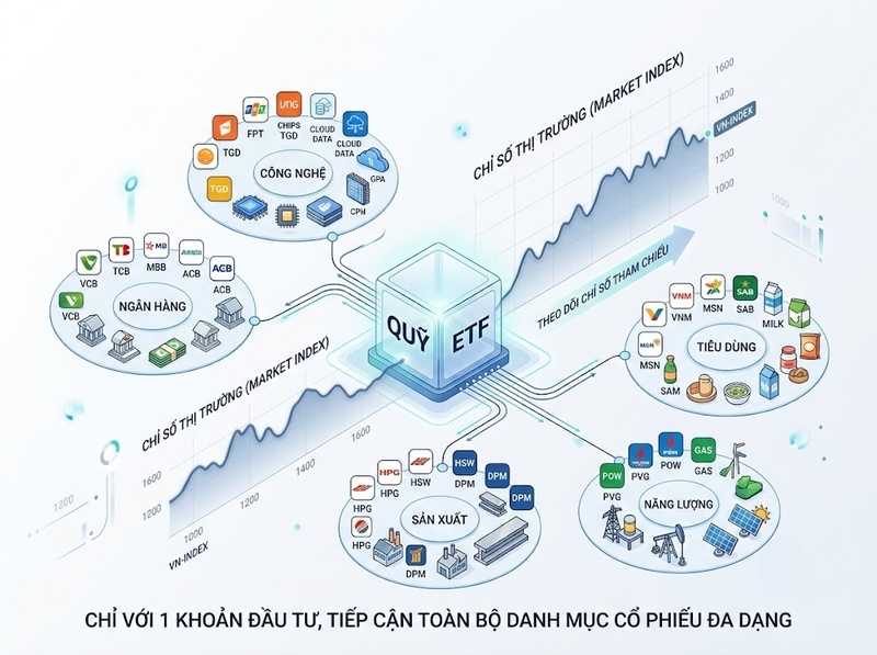 Đầu tư ETF cần đánh giá chỉ số, chi phí và thanh khoản