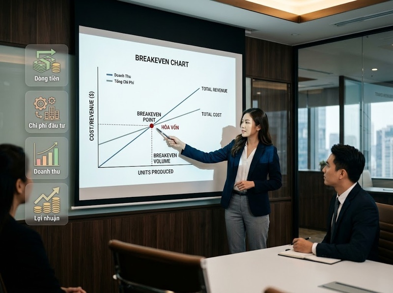 Điểm hòa vốn đầu tư cho biết khi nào bắt đầu có lợi nhuận