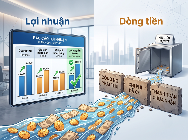 Nguyên nhân dự án có lợi nhuận nhưng thiếu dòng tiền