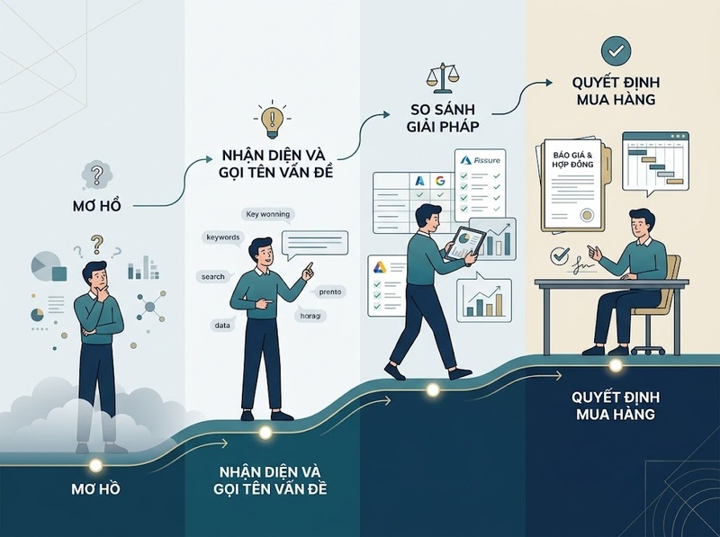 Nhận biết khách hàng đang ở giai đoạn nào của quá trình mua
