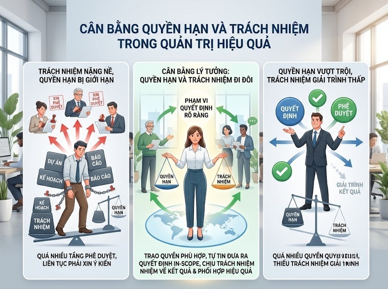 Giao quyền phù hợp với trách nhiệm của nhân viên