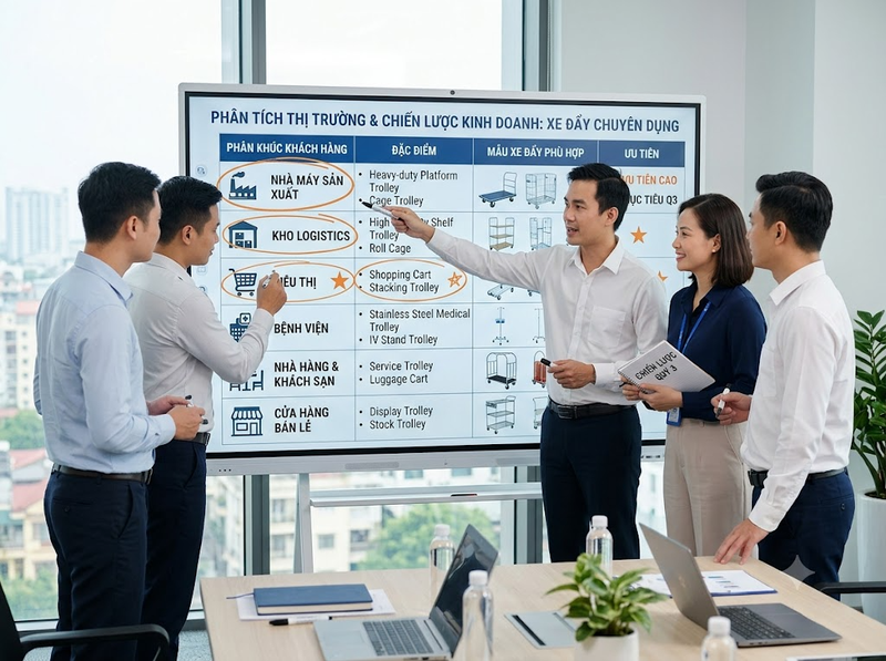 Kinh doanh xe đẩy hàng nên tập trung vào nhóm khách hàng nào?