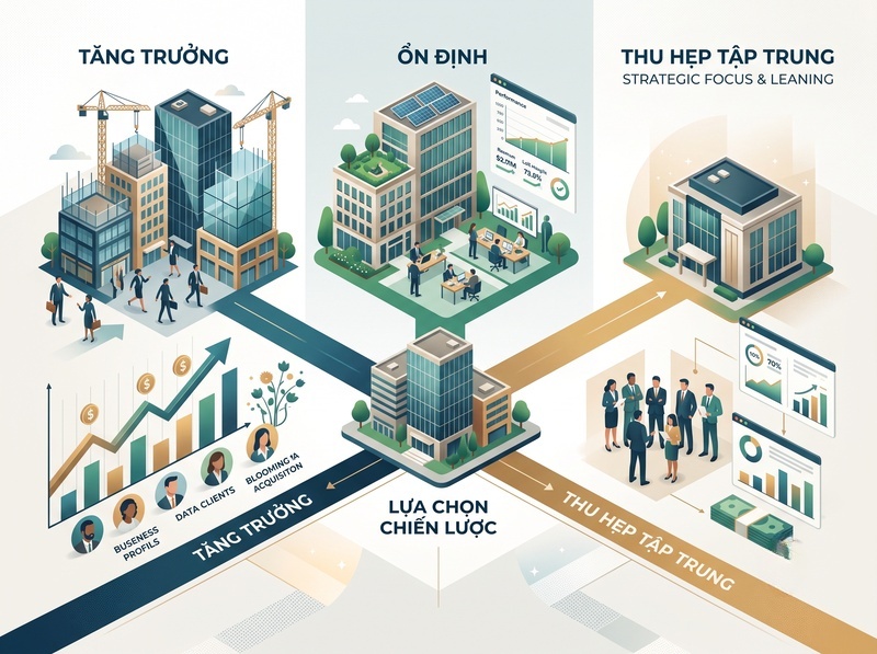 Chọn chiến lược tăng trưởng, ổn định hay thu hẹp phù hợp