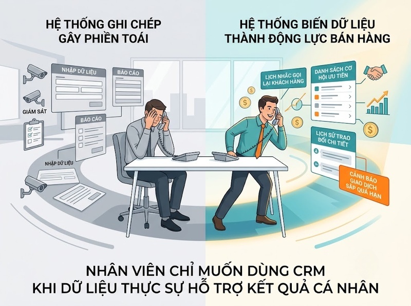 Nguyên nhân nhân viên không cập nhật CRM