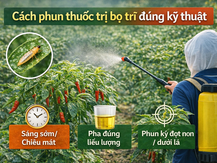 Ớt bị xoăn lá xịt thuốc gì khi nghi do bọ trĩ gây ra?