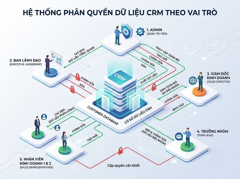 Thiết lập quyền truy cập dữ liệu khách hàng trên CRM