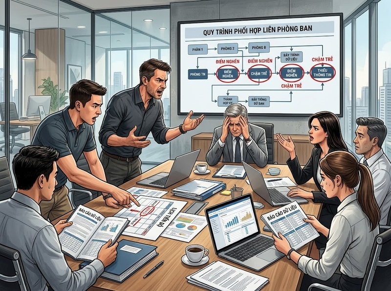 Xử lý tình trạng phối hợp kém giữa các phòng ban