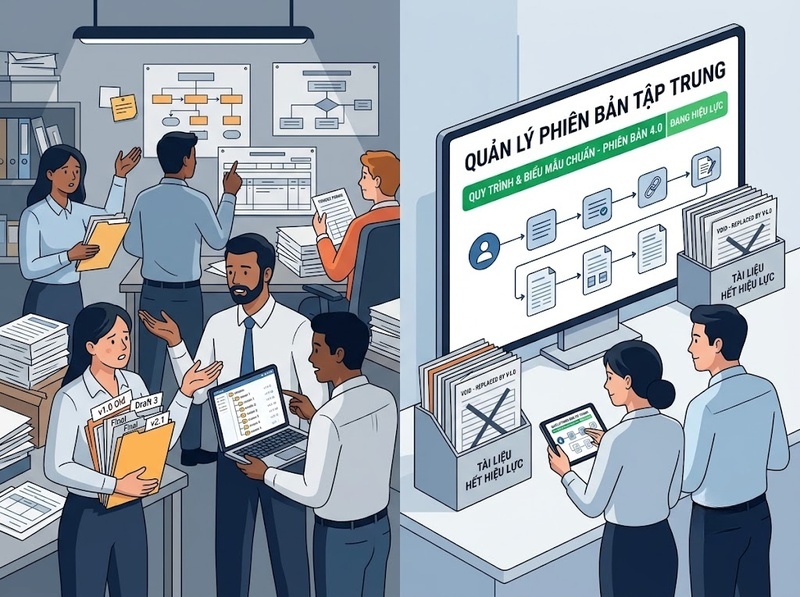 Quản lý phiên bản tài liệu và quy trình hiệu quả