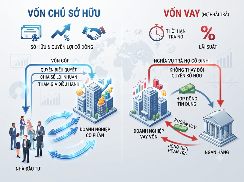 Tăng vốn điều lệ hay vay vốn?