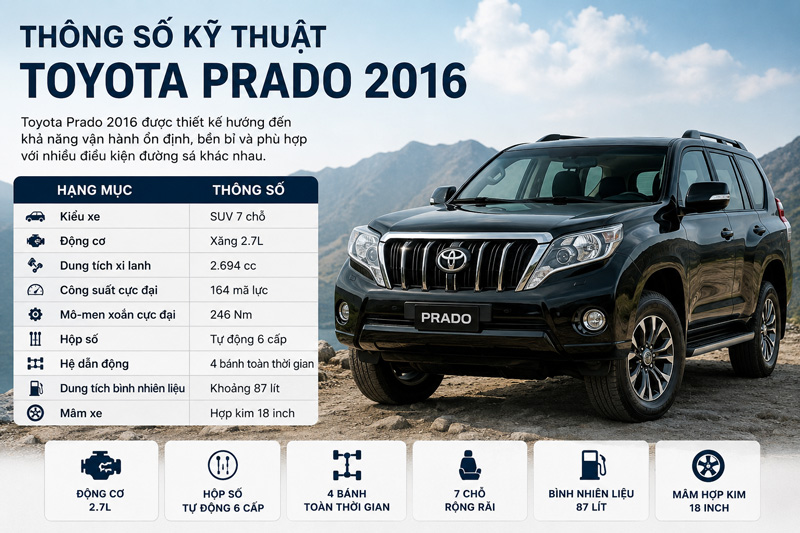 Thông số Toyota Land Cruiser Prado 2016