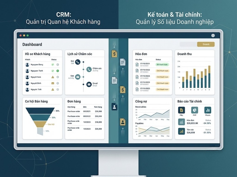Lợi ích khi tích hợp CRM với phần mềm kế toán
