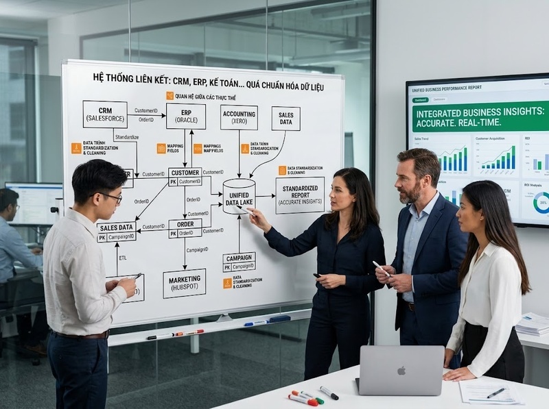 Kết nối dữ liệu từ nhiều hệ thống vào một báo cáo