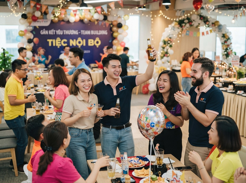 Kinh nghiệm tổ chức tiệc nội bộ giúp gắn kết nhân viên