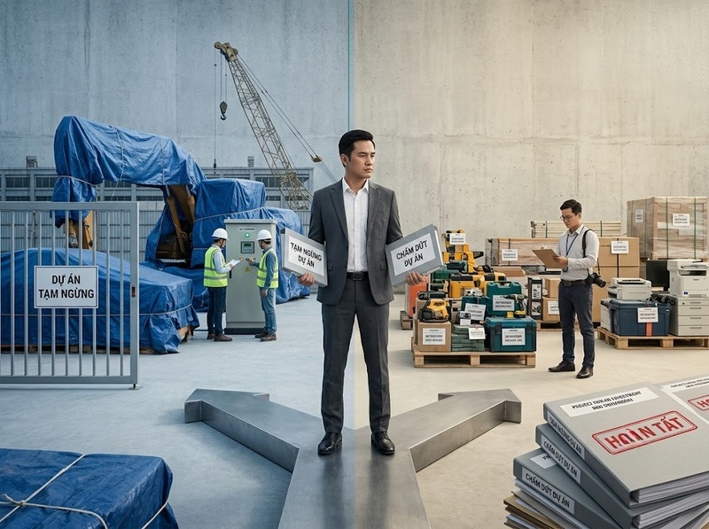 Xử lý tài sản sau khi dự án dừng hoạt động