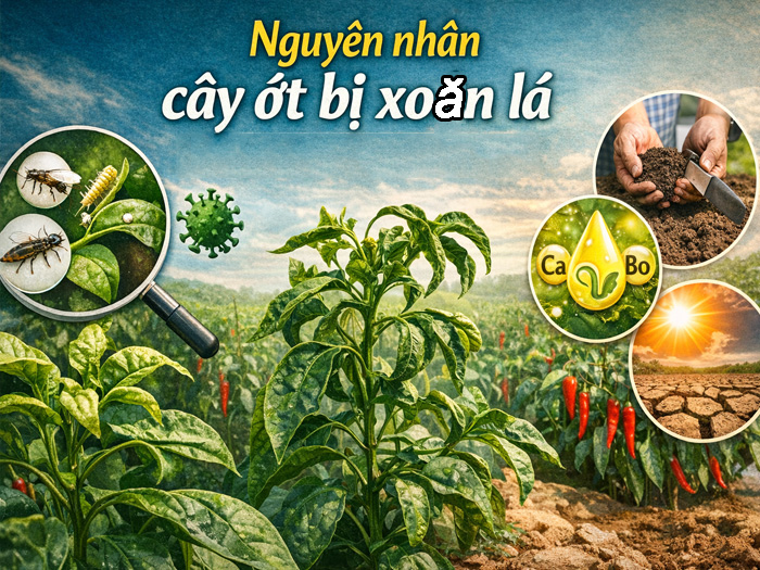 nguyên nhân cây ớt bị xoăn lá
